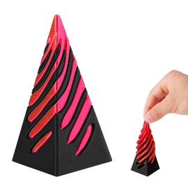 Lyreh Impossible Cone, 3D-Printed Spiral Cone Fidget Toys Impossible Pyramid Passthrough Sculpture Colorful Toys Illusion Fidget Desktop Decoration for Stress Releasing