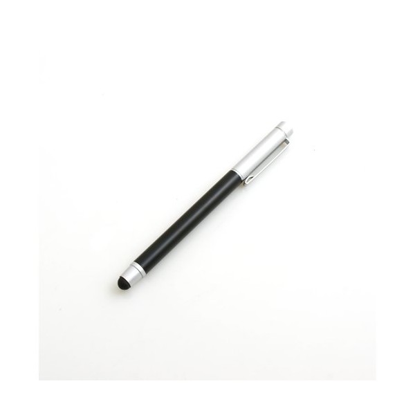 System-S 2 in 1 Black and Silver Capacitive Touchscreen Stylus
