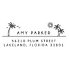 Beach Return Address Self Inking Stamp, Palm Tree Address Stamp,