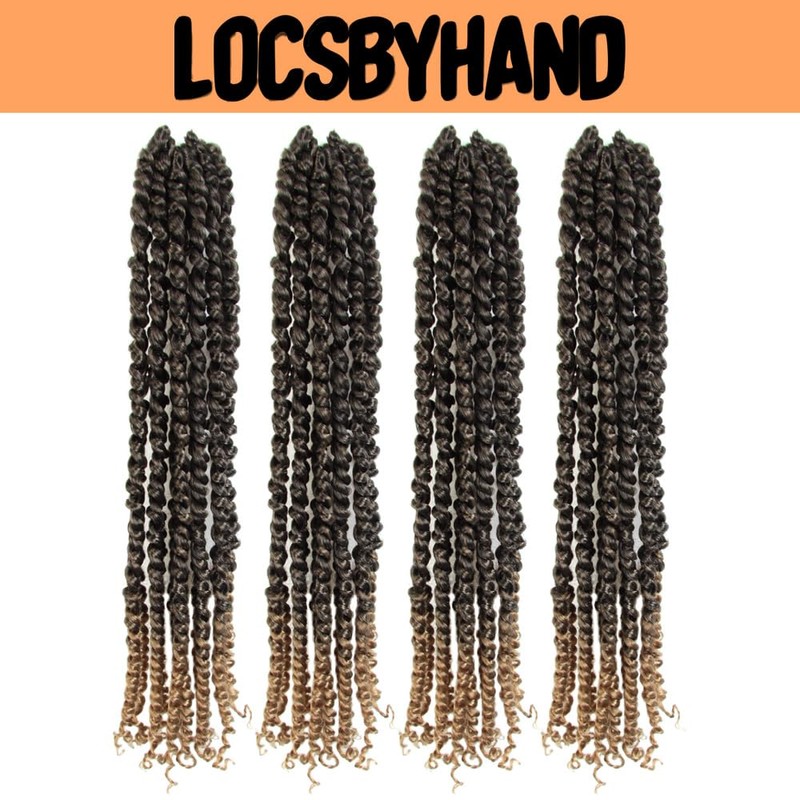 LOCSBYHAND 14 Inch Short Pre-looped/twisted Passion Twist Crochet Hair 4
