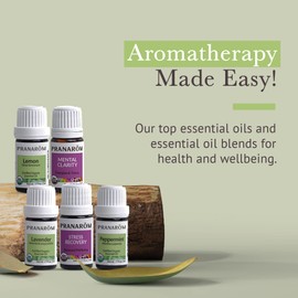 Pranarom - Essential Oil Starter Kit (Two 5ml Wellness Blends & Three 5ml Pure Oils) - Lavender, Lemon, Peppermint, Grapefruit, Sage - 100% Pure Essential Oil | USDA and ECOCERT Certified Organic