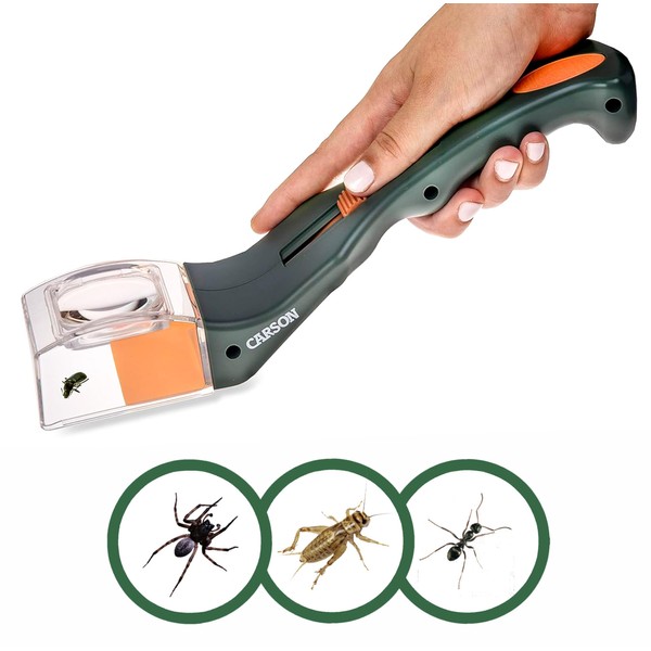 Carson BugView Quick-Release Bug Catching Tool and Magnifier for Spider, Children and Adults, green, one size (HU-10)