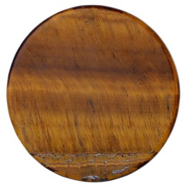 Morella Women's Coin 33mm Gemstone Chakra Disc Necklace Pendant, Stone, Tiger Eye