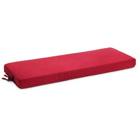 STERLING Bench Cushions for Indoor Furniture, 34 x 12.5 Inch Window Bench Cushion, Piano Bench Cushion for Bedroom, Living Room and Dining Room, Red