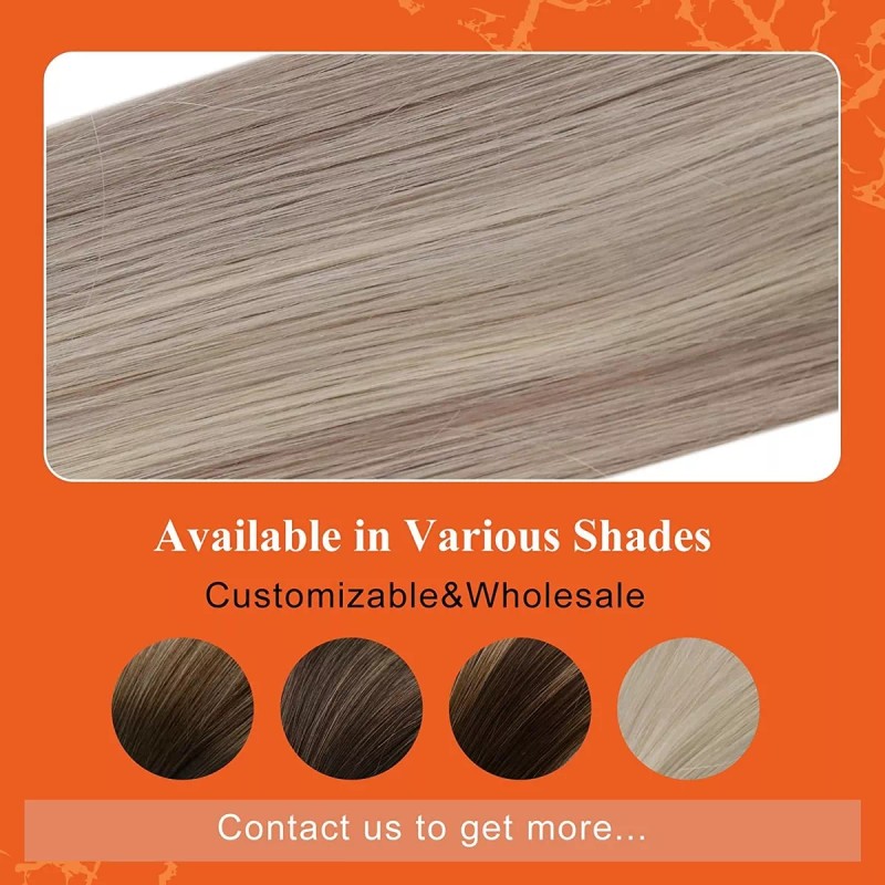 Full Shine Extensiones Cabello .8gr 14in 18 Rubio Cenizo Resaltado