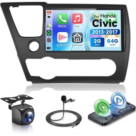 for Honda Civic 2013 2014 2015 2016 2017 Car Radio Stereo 2G+64G with Wireless CarPlay/Android Auto, 9 Inch Android 13 Touch Screen Head Unit, GPS Navi WiFi Bluetooth SWC HD Backup Camera