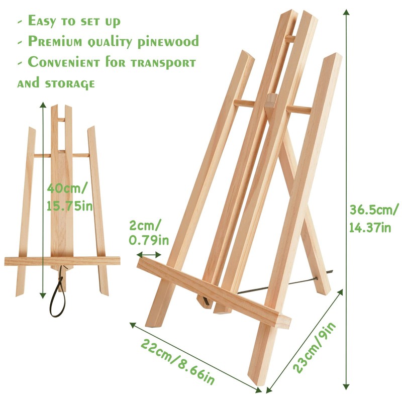 CONDA 8 Pack 16" Tabletop Display Easel, Portable A-Frame Tripod