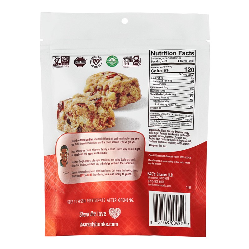 Heavenly Hunks Cranberry White Chip - 6oz Bag