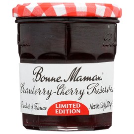 Bonne Maman Holiday Variety Pack (Cranberry-Cherry Preserves, Plum Preserves and Redcurrant Jelly), Pack of 3
