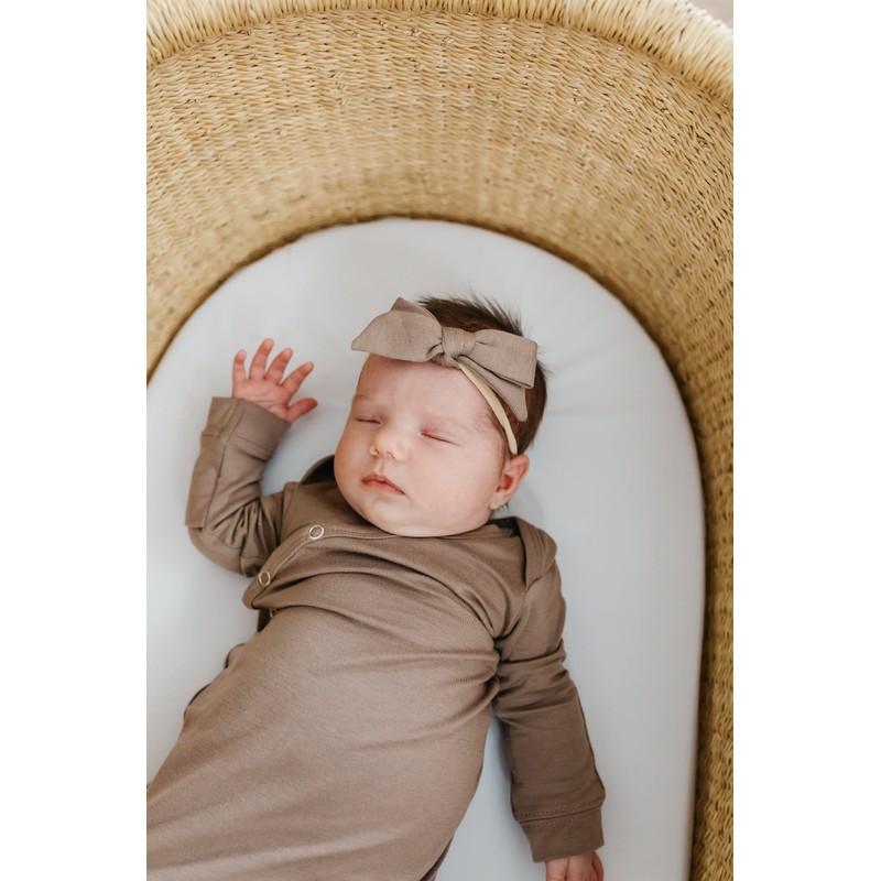 Copper Pearl Newborn Knotted Gown "Gobi"