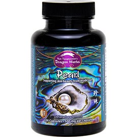 Dragon Herbs Pearl Powder Capsules - Dietary Supplement -100 Capsules - 500 mg - Made with Premium Cultivated Fresh-Water Pearls - All Natural...     