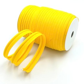 Craft Cult Medium 14mm Wide Plain Piping Bias Binding Piped Trim - 25 Metre Roll (18 - Duster Yellow)
