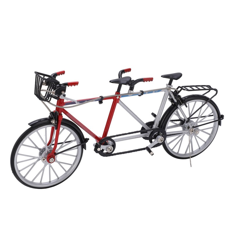 Bicycle Model Tandem Bicycle 1/10 Simulation Bike Detachable for Boys