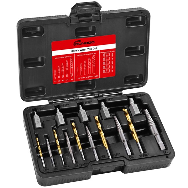 15Pcs Screw Extractor Set, Easy Out Extractor Set, Left Hand