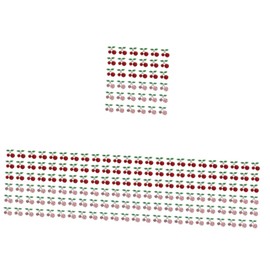 Healeved 180pcs Cherry Nail Rhinestones Manicure Charms Nail Gems Easy to Apply