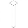 28" Desk Height Legs 3" Diameter - Single - Polished