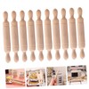 Zerodeko 30pcs Mini Wood Rolling Pin Miniature Rolling Pin Wooden
