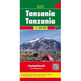 Tansania, Autokarte 1:1,3 Mio.: Touristische Informatione, Nationalparks, Ortsregister