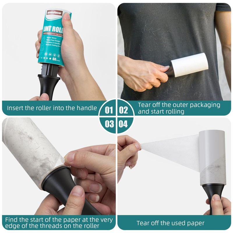 USION Pet Lint Rollers - Extra Sticky Lint Roller for