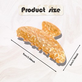 Medium Hair Clips for Women French Hair Claw Clips for Hair Styling Banana Clips for Thin Hair Hair Accessories Exquisite Hair Barrettes for Style Hair Decorations 1Pcs (Orange)