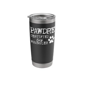 Dog Dad Pawdre Certified Corgi Wrangler Fathers Day Dog Dad Stainless Steel Insulated Tumbler