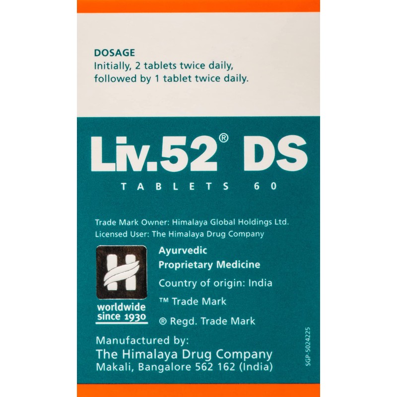 Liv 52 DS 60 Tablets - Improves Liver Functioning -