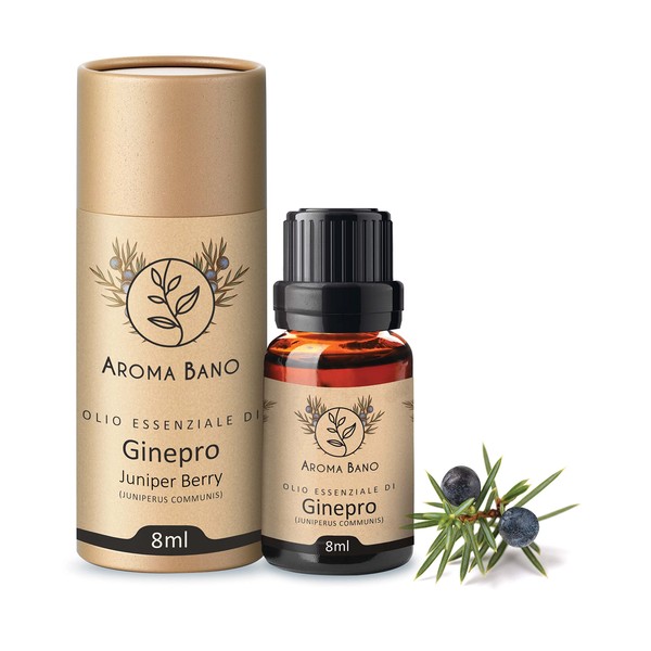 Juniper Berry Essential Oil 8ml Pure & 100% Natural Ideal for Aromatherapy and Essential Oil Diffuser - Food Flavouring (Juniper Bach Oil 8ml)