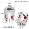 12mm to 12mm Aluminum Plum Flexible Shaft Coupling, D30 L35