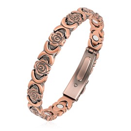 vapeples Copper Bracelets for Women, 99.99% Pure Copper Magnetic Bracelet, 3800 Gauss, Adjustable Sizing, Women's Bracelets With Built-in Magnets, Gift Packaging, Fashion Jewelry Gift.