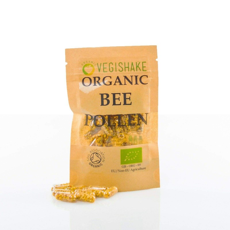 Organic Bee Pollen HPMC Capsules 1000mg B-Complex Vitamins B1 B2
