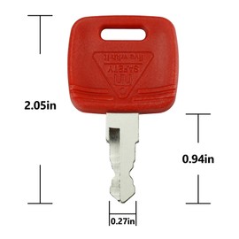RE183935 RE71557 Key Replacement for J-OHN Deere Tractor 2038R 5320 3120 3320 3720 4210 4320 4510 4710 5045E 5103 5203 7130 7230 8330 7810 9510 and 4730(Pack of 6)