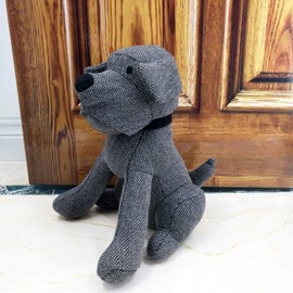 Fabric Animal Door Stopper Gifts for Mom Doorstops Book Stopper Wall Protectors Anti Collision Decorative Dark Grey Dog