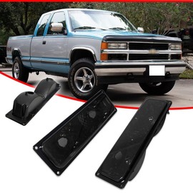 EIOFEVY Smoked Corner Parking Signal Lights C/K Black ABS Housing Front Left Right 1994-1998 1995-1999 1988-1999 1994-1999 for GMC,for Chevy Ultrasonically Sealed-Rartslink Smooth