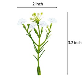 Unispesia Artificial Bulk Babys Breath Filler DIY for Wedding and Party, Ivory White 50 Pcs