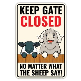 Venicor Sheep Sign Decor - 9 x 14 Inches - Aluminum - Sheep Gifts for Sheep Lovers Kids - Sheep Halter Stand Toy Stuff