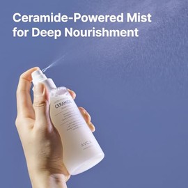 AVCA Bruma de crema de ceramida ultra hidratante, espray facial lechoso con 5 ceramidas para una humedad profunda, un brillo calmante y húmedo, espray