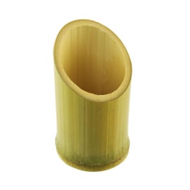 BambooMn Brand - Bamboo Unique Serving Tube 2" Wide x 3.8" Tall (Angle Cut)