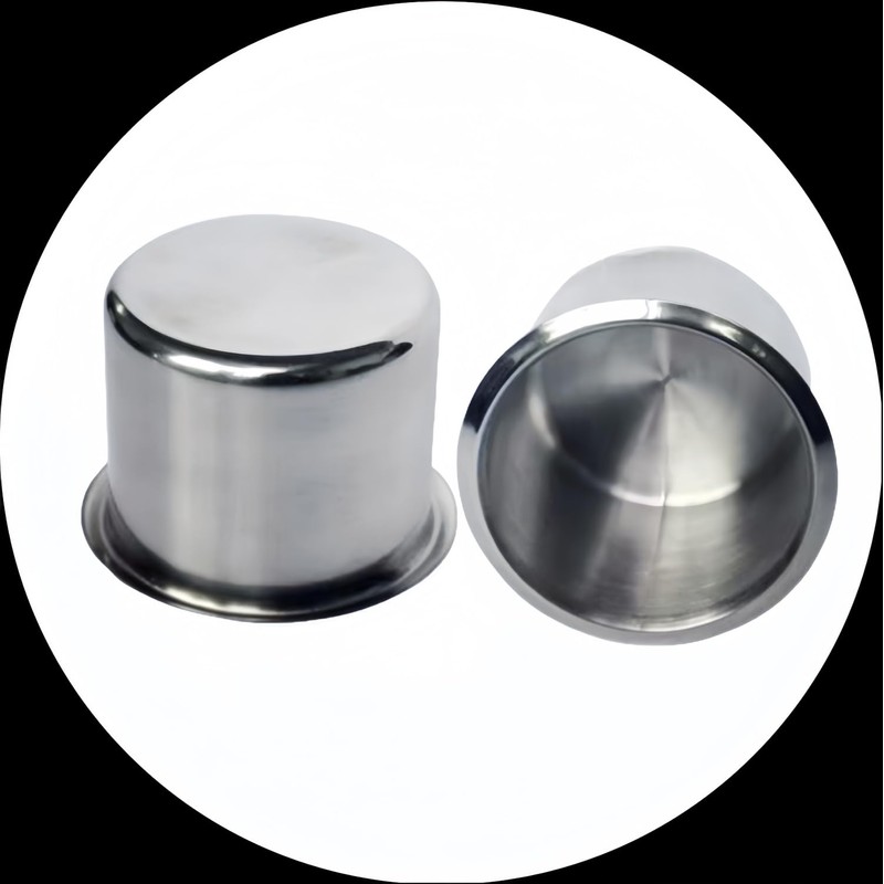 2Pcs Stainless Steel Drop-in Cup Drink Holder Silver Game Table