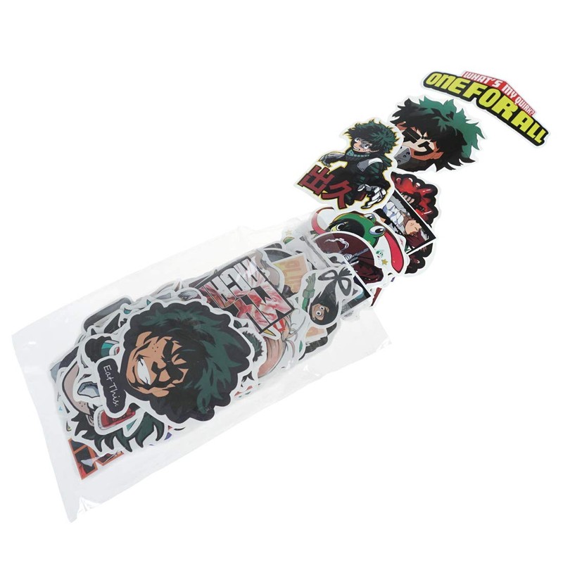 CoolChange High Quality Anime Academia Vinyl Stickers, 73 Pack