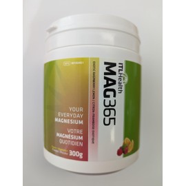 ITL Health | MAG365 | Ionic Magnesium Citrate | Healthy Metabolism, Tissue Formation & Bone Development | Develop & Maintain Healthy Teeth | Maintain Proper Muscle Function & Heart Health | (Exotic Raspberry Lemon, 300g)