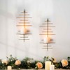 AIM & GGKK Gold Metal Candle Sconce Holder,Hanging Wall Mounted