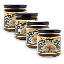 Better Than Bouillon Vegetarian No Chicken Base, Made with Seasoned Vegetables, Certified Vegan, Makes 9.5 Quarts of Broth, 38 Servings, 8 OZ Jar (Pack of 4)