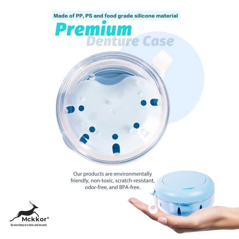 Denture cup, Definitely No-Leak Denture Bath Box for Traveling Perfectly,