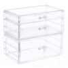 uxcell 3 Layers Stackable Storage Drawers, Clear Acrylic Makeup Organizers
