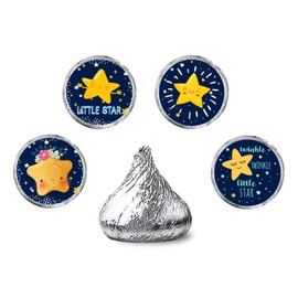 Twinkle Little Star Round Candy Sticker - Baby Shower or Birthday Party Favors Sticker Labels Fit Chocolate Candy（ 160Pieces）