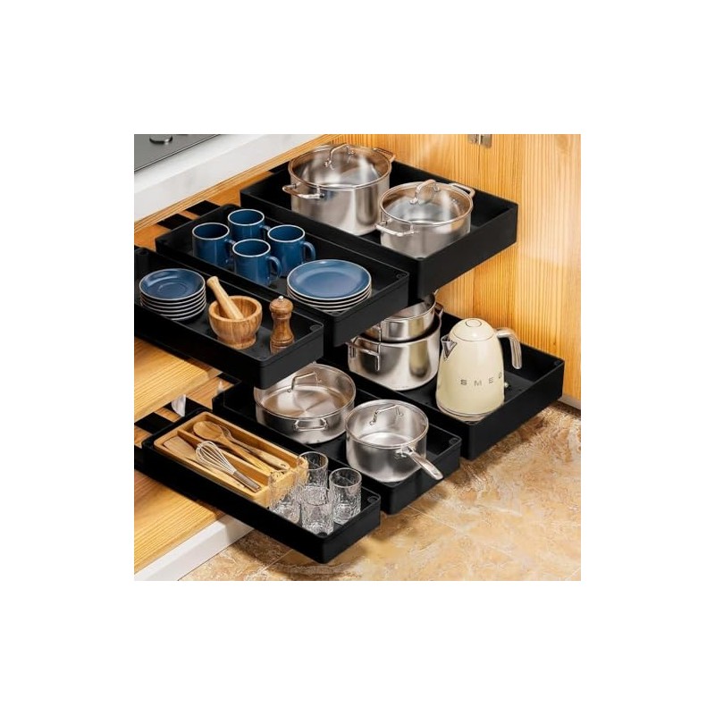 Under-sink cabinet organiser, extendable, kitchen shelf, 27 cm, metal |