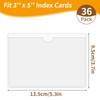 NIUBIER Storage Bin Labels, 36 Pack Clear Adhesive Pockets, Index
