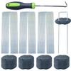 WANSRUYI 200Pcs Landscape Staples with 200 Gasket with 1Pick Hook,