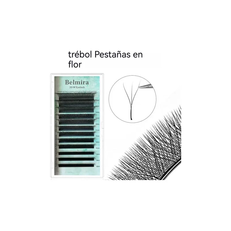 Extensiones De Pestañas 3D In W, 8–15 mm, Naturales y