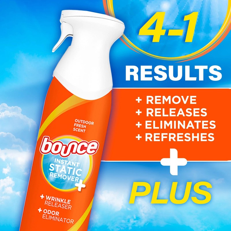 Bounce 3 in 1 Anti Static Wrinkle Release Spray Pack